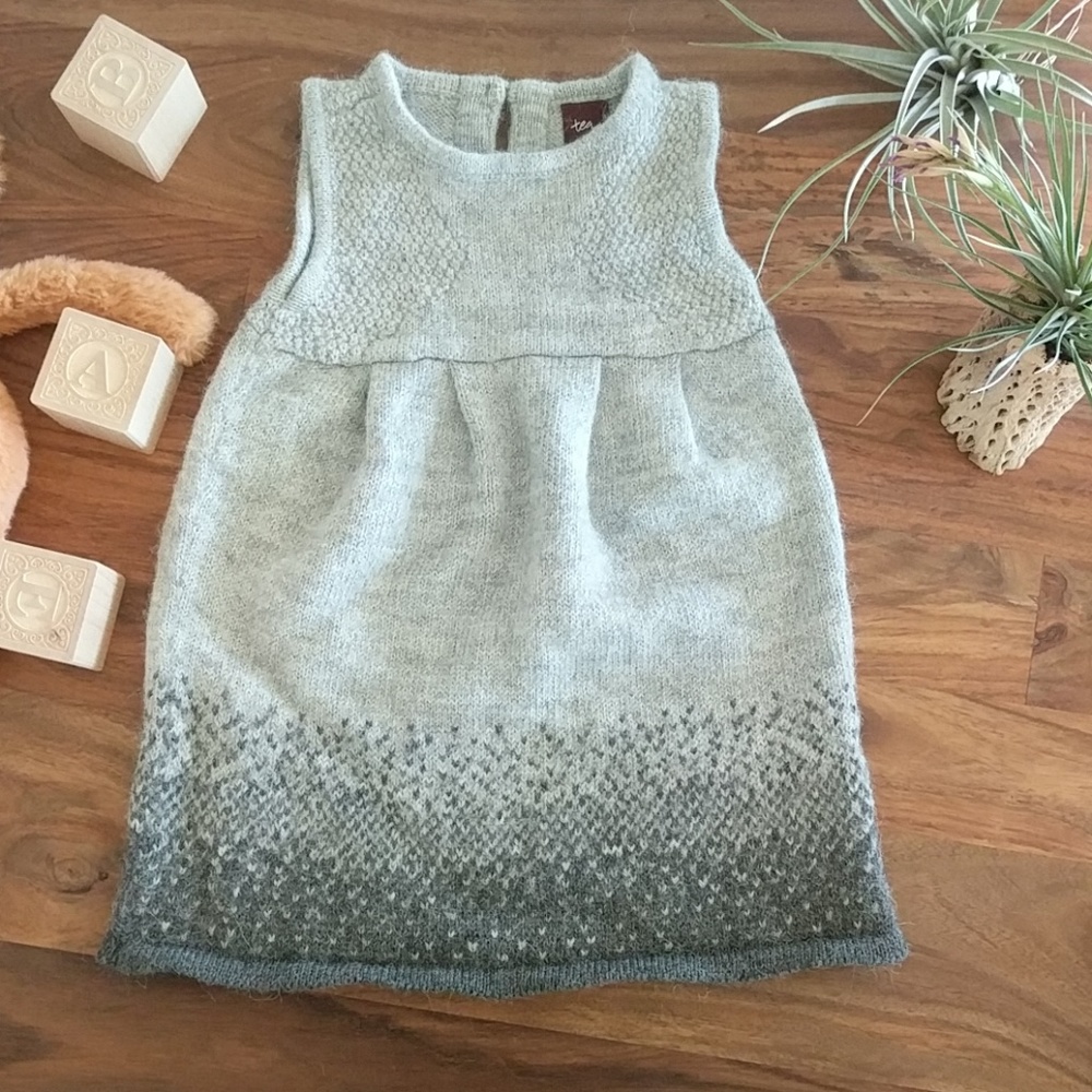 Tea Collection grey sweater dress size 18-24M